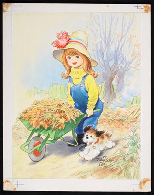 Lot 269 - A Group of Nine Different Unframed Postcard Designs, all signed A Taylor Tot, 8 3/4x6 1/4in...