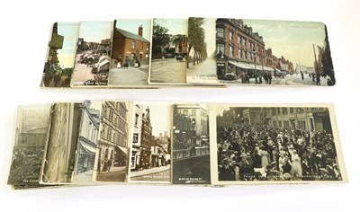 Lot 304 - Peterborough. A bundle of over sixty vintage cards. Includes street scenes, coloured, real...