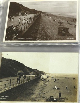 Lot 313 - Saltburn by the Sea. A collection of vintage to modern times in a claret album. Includes beach,...