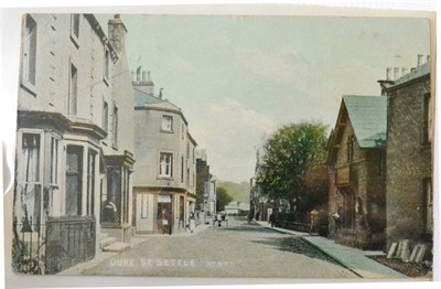 Lot 320 - Settle. A maroon album housing approximately sixty cards. Mainly The Folly and churches