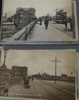 Lot 325 - Stockton on Tees. Over one hundred and forty mostly vintage cards, covering mainly Victoria Bridge