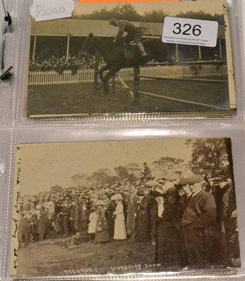 Lot 326 - Stokesley. A small collection of eleven vintage, real photographic cards of Stokesley Show and...