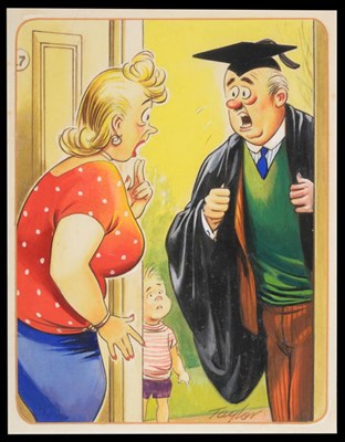 Lot 352 - Arnold Taylor (1910-2000) ";I'VE SOME BAD NEWS FOR YOU MRS BROWN - YOUR SON'S RUN AWAY FROM SCHOOL!