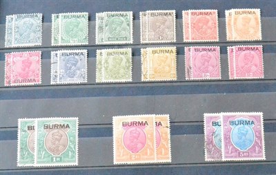 Lot 379 - Burma. A 1937 to 1970 mint and used collection in a green stockbook. Noted 1937 definitives...