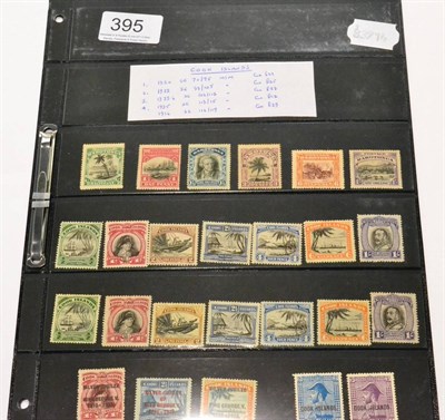 Lot 395 - Cook Islands. A 1920 to 1963 collection of fine mint stamps, some unmounted on two stock cards