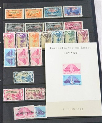 Lot 408 - Free French Forces in the Levant. 1942 to 1943 complete fresh mint collection, including...