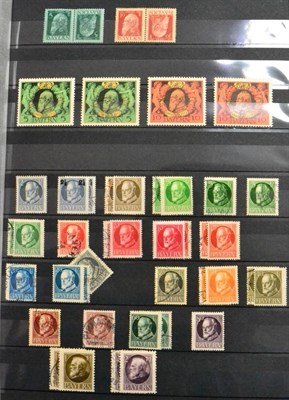 Lot 424 - German States. A large red stockbook housing a mint and used collection, in variable condition....