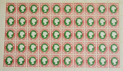 Lot 433 - Heligoland. A full sheet of the 1875-1890 1pf (1/4d). Sold as seen