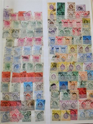 Lot 435 - Hong Kong and Japan. A selection of mainly used in a part filled brown stock book. Includes...