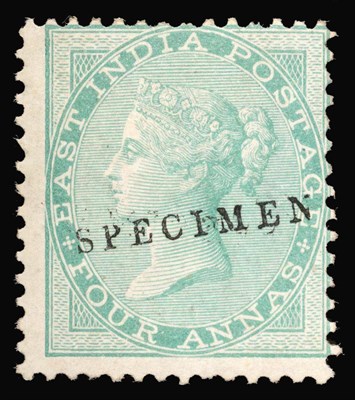 Lot 439 - India. 1856-1864 East India Company Administration. The iconic and scarce 4a green, mint (SG47). No