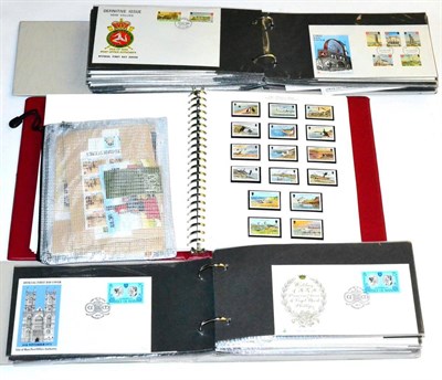 Lot 443 - Isle of Man. A 1973 to 1992 mint collection, including strips, M/Ss, booklet panes etc., in an S.G.