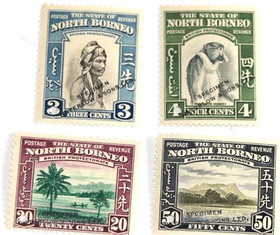 Lot 478 - North Borneo. 1939 Waterlow colour trials for the 3c, 4c, 20c and 50c