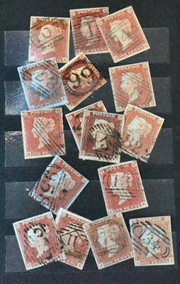 Lot 522 - Great Britain. A red pocket size stock book housing a used assortment of 1841 1d reds, with a...