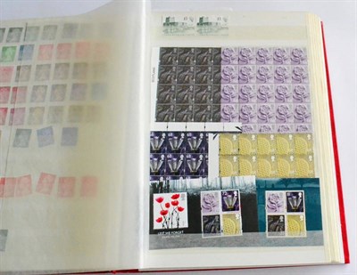 Lot 528 - Great Britain. A large red King stock book housing a 1971 to 2008 duplicated mint collection....