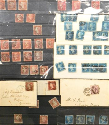 Lot 588 - Great Britain. A small assortment of 1841 1d reds and 2d blues, all used. Latter includes...