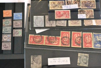 Lot 593 - Great Britain. A selection of mint and used from Queen Victoria to 1952. 1841 2d blue HD/IE...