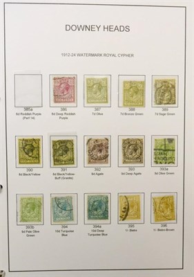 Lot 599 - Great Britain. A 1911 to 1935 mint and used collection in a black binder. Downey Heads sparse,...