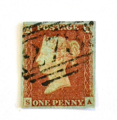 Lot 652 - Great Britain. 1841 1d Red-brown F-L, Plate 20. Four margins, used with a black Norwich Maltese...