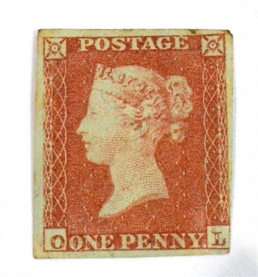 Lot 659 - Great Britain. 1841 1d Red O-L. Four margins (frame just touched lower right corner), mint