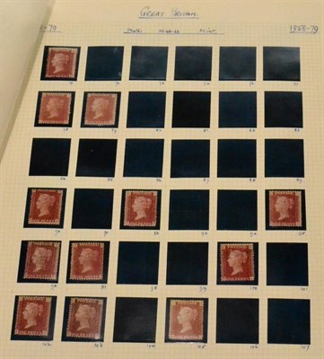 Lot 683 - Great Britain. An 1858 to 1879 mint collection of 1d reds - various plates. Includes Plates 78,...