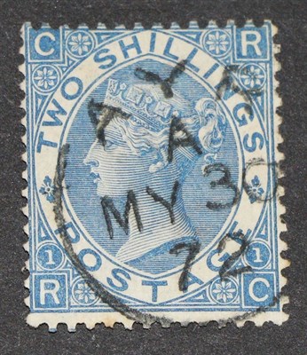 Lot 707 - Great Britain. 1867 to 1880 2s R-C Plate 1. Centred to top, used