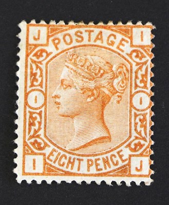 Lot 726 - Great Britain. 1873 to 1880 8d Orange I-J Plate 1. Centred to top right. Fresh mint