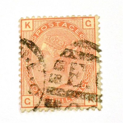 Lot 728 - Great Britain. 1873 to 1880 1s Orange-brown G-K, used