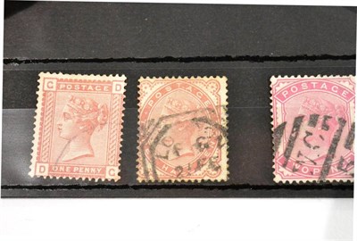 Lot 740 - Great Britain. 1880 to 1881 1d, 1 1/2d, 2d and 5d used