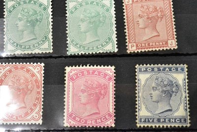 Lot 741 - Great Britain. 1880 to 1881 set (less 2d deep rose). Fresh mint to unmounted mint