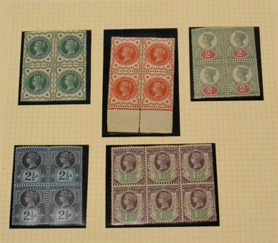 Lot 768 - Great Britain. 1887 to 1892 Jubilee 1/2d orange-vermilion lower marginal, 1/2d blue green, 2d...