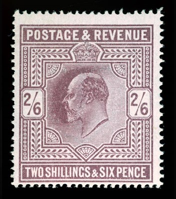 Lot 781 - Great Britain. 1911 2s6d Dull reddish purple, unmounted