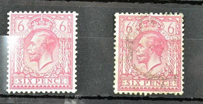 Lot 787 - Great Britain. 1912 to 1822 6d Perf 14. Unmounted and used