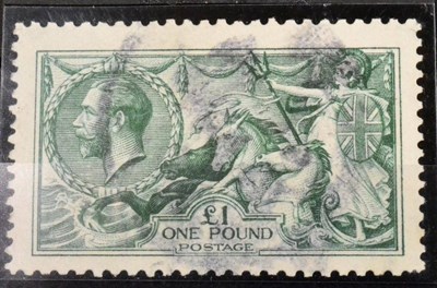 Lot 797 - Great Britain. 1913 £1 Seahorse. Blunt right lower corner not detracting, used