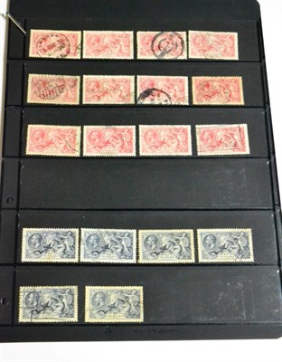 Lot 798 - Great Britain. 1913 to 1918 and 1934 Seahorses to 10s used on two stock pages