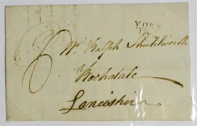 Lot 834 - Great Britain. Six entires 1801 to 1806, all originating from York and to various destinations...