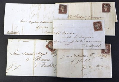 Lot 855 - Great Britain. July 1841 wrapper to cloth merchants in Dalkeith, bearing 1841 1d red-brown D-J,...