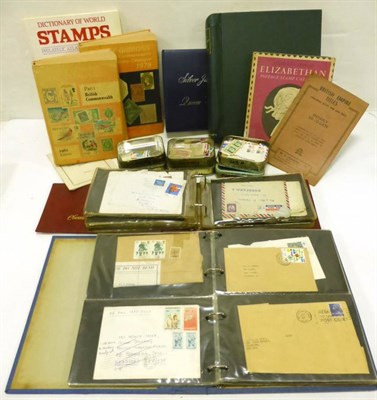 Lot 49 - A Black Suitcase containing 1977 Queen's Silver Jubilee, old catalogues, stamps on and off...