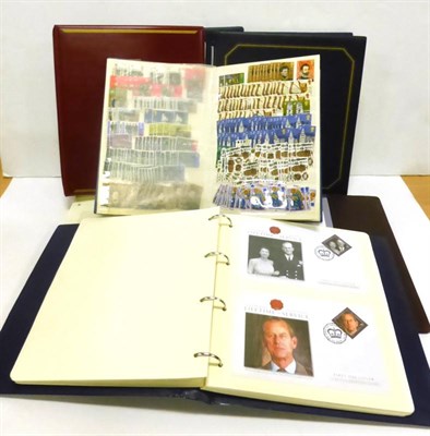 Lot 77 - A Box with Great Britain in albums etc; The History of Monarchy in two albums; various...