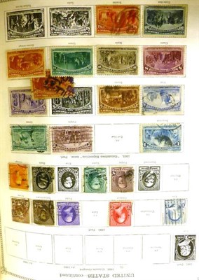 Lot 115 - The Ideal Postage Stamp Album Foreign countries. Noted Japan 1871 set used; USA 1869 1c to 12c...