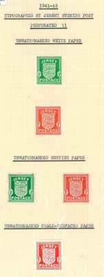 Lot 127 - Channel Islands. War issues, mint. Guernsey includes Bluish paper. Jersey includes 1d chalk...