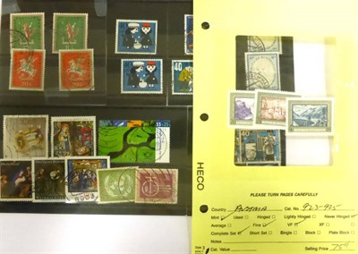 Lot 158 - Worldwide Sets, Part Sets and Singles mint and used in stock cards and similar, all housed in a...