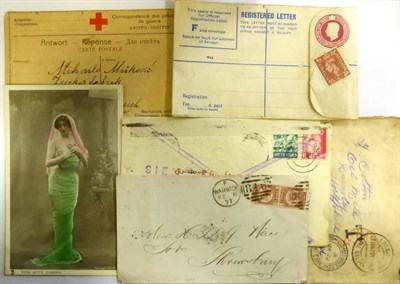 Lot 199 - An Assortment of World Covers, entire's, cards, Postal Stationery (unused and used), wrappers...