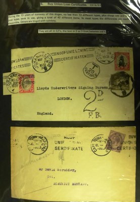 Lot 205 - A Binder containing South African covers and cards some from the the pre Union States and loose