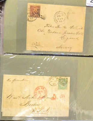 Lot 214 - Transatlantic Mail. A Collection of Twenty Two Covers and Cards to/from Scandinavia