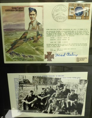 Lot 218 - Royal Air Force. Two albums of signed covers, including Douglas Bader, Anthony Fokker, Thomas...