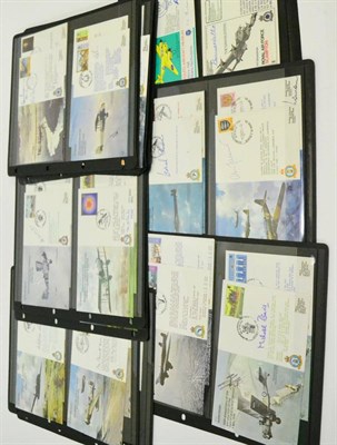 Lot 223 - Royal Air Force Museum Covers. A carton housing an assortment of mixed covers, many signed, in...