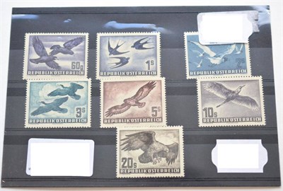 Lot 233 - Austria. 1950 to 1953 Birds. Unmounted set