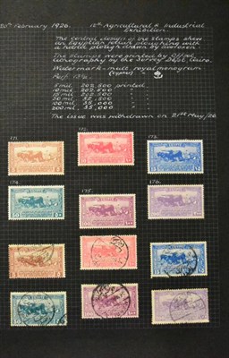 Lot 296 - Egypt. A 1923 to 1949 mint and used collection in a green Simplex album. Noted 1926 12th...