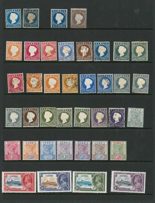 Lot 320 - Gambia. A selection or 1869 to 1935 mint and used. Noted 1898 to 1902 set mint