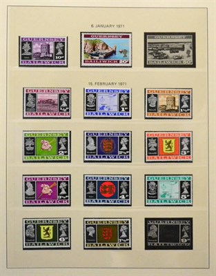 Lot 347 - Guernsey and Alderney. A Guernsey 1971 to 1988 mint collection and an Alderney 1983 to 1988...